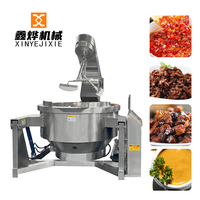 Panci Masak Industri Stainless Steel Food Grade dengan Pengaduk Planet untuk Produksi Bahan Dasar Hotpot dan Selai