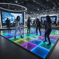 Carrelage LED interactif 3D avec effet stéréoscopique pour parcs sportifs et jardins