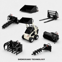 Mini-chargeuse compacte diesel sur chenilles avec godet de 0,1 m³ et force de rupture de 3,5 KN pour usage agricole, serres et vergers