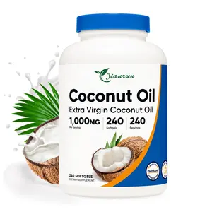 OEM Coconut Oil Softgels 1000mg 240 Softgels Extra Virgin Coconut Oil Softgel Capsules