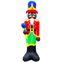 Beleuchteter aufblasbarer Nussknacker soldat, 6FT hohe Weihnachts hof dekoration, Outdoor Holiday Blow up Dekor mit LED für Garten