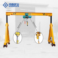 Prix d'usine Grue portique mobile mini légère Q235B en acier, capacité 0,5 à 10 tonnes, avec palan