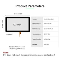 Egalax Écran tactile capacitif 10,1 pouces, panneau tactile PCAP, kit de superposition d'écran tactile capacitif 10,1 pouces avec I2C/USB