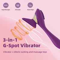 Jouets sexuels - Brosse 3-en-1 - Stimulation du clitoris et massage du point G - Vibrateur avec modes - Matériel ABS et silicone - Convient aux jouets sexuels féminins
