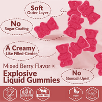 Complément alimentaire en gummies à la fraise, anti-âge, à base de biotine, de collagène, de protéines et de kératine, pour éclaircir la peau, avec biotine et vitamines C