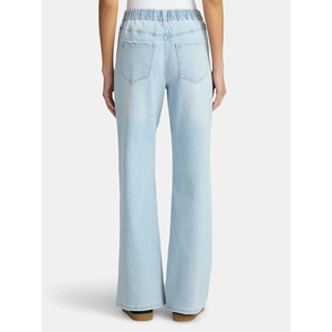Pantalon en jean long personnalisé pour femmes, tenue décontracté de conception OEM, logo personnalisable, meilleur prix du Bangladesh - Product Image 3