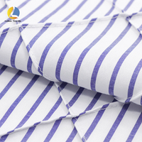 Tissu de courtepointe chemise alternative tissu de fil teint tissé uni 65% Polyester 35% coton tissu à rayures Jacquard pour chemises