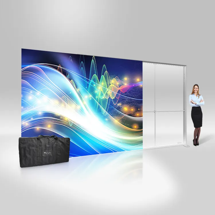 Aangepaste Frameloze Stof Led Reclame Lichtbak Display Voor Trade Show 120Mm