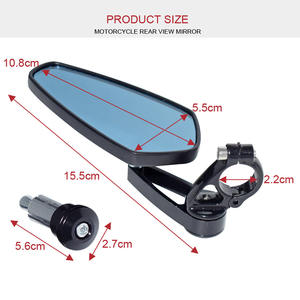 Nuevo Espejo Retrovisor Manual para Coche Eléctrico y Motocicleta, Cristal Azul Antideslumbrante - Product Image 2