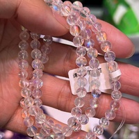 Gelang Batu Bulan Pelangi Madagaskar Berkualitas Tinggi Tiga Cincin Alami, Gelang Manik Batu Bulan Warna-warni untuk Dekorasi