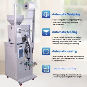 Máquina Automática de Envasado de Gránulos con Sellado Vertical de <span class=keywords><strong>3</strong></span> Lados, Corte y Encolado, para Alimentos, 25 Bolsas/Min, Papel/Metal/Plástico - Product Image 5