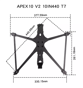 <span class=keywords><strong>Kit</strong></span> de cadre de drone FPV longue portée HSKRC APEX10 V2 de 10 pouces, empattement de 440 mm, géométrie DC, bras de 7 mm, fibre de carbone T7 pour Cinelifter - Product Image 5