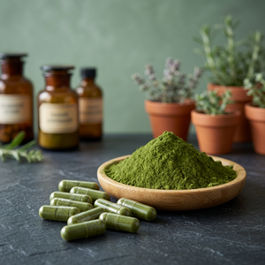 Capsules de poudre d'extrait de feuille de Moringa Premium 0,5g 120 unités Qualité alimentaire naturelle Bouteille de supplément quotidien à base de plantes Extrait par solvant - Product Image 1