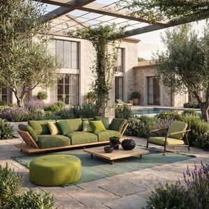 Conjunto de Muebles de Jardín Modernos para Hotel, de Teca, Impermeables, Ecológicos, de Diseño, para Patio, Balcón, Villa, con Mesa de Centro - Product Image 2