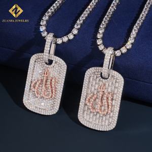 Vente flash, cadeau raffiné, pendentif en argent sterling 925 avec moissanite VVS, pendentif en argent 925, moissanite Ice Out, testeur de diamant avec certificat GRA - Product Image 3