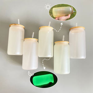 Entrepôt américain livraison <span class=keywords><strong>gratuite</strong></span> Sublimation vierge 16oz changement de couleur UV et verre brillant dans l'obscurité pour le transfert par sublimation blanche - Product Image 5