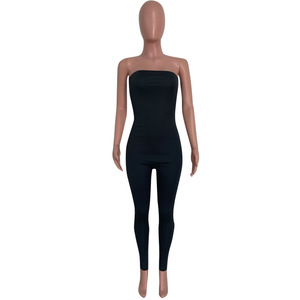 <span class=keywords><strong>Tuta</strong></span> Estiva da Donna Personalizzata con Fascia in Vita, Senza Spalline, con Spacco, Senza Maniche, Scollata sulla <span class=keywords><strong>Schiena</strong></span>, Aderente, Monospalla - Product Image 5