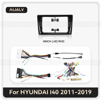 Autoradio Android portable 9 pouces, cadre de tableau de bord GPS RGB intégré, kit de tableau de bord, unité principale, panneau pour I40 2011-2019 ABS 1 an