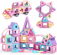 Figuur Kits Speelgoed Magneet Tegels 3D Macaron Kleuren Leren Ontwikkeling Bouwstenen Kasteel Magnetische Blokken Speelgoed