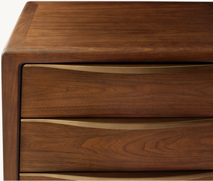 Mesita de Noche de Madera Maciza de Primera Calidad, Estilo Lujoso, con Cajones de Cierre Suave - Product Image 2