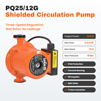 Pompe à moteur encastré à trois vitesses PQ25/12G 245W 3,5m³/h 12m de hauteur de refoulement DN40 pour système de circulation et de refroidissement d'eau chaude