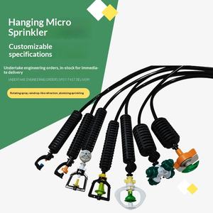 Kit d'irrigation par <span class=keywords><strong>micro</strong></span>-pulvérisation <span class=keywords><strong>suspendu</strong></span> pour serre de marque tierce, système d'arrosage pour légumes avec buse de pulvérisation rotative inversée - Product Image 2