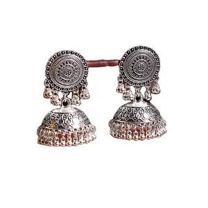 Spot Indian Court Style Nische Design Legierung Ohrringe Schmuck Quaste Glocken Perle Anhänger übertriebene Ohrringe