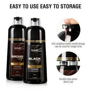 Cor do cabelo Shampoo Kooswalla Alta Qualidade Uso Doméstico Rápido Amônia Livre Preto Cabelo Tintura Shampoo