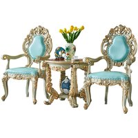 Ensemble de sièges de balcon mobiles de style européen, table à thé en bois massif, table basse compacte de style français, fabriqué au Guangdong pour petites maisons