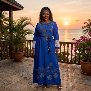 Abaya de style Dubaï pour femmes, robe musulmane, kaftan avec strass dorés, Ramadan, Eid, <span class=keywords><strong>caftan</strong></span> marocain, vêtements islamiques en gros - Product Image 2