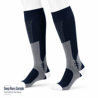 Chaussettes de compression tricotées sur mesure avec soutien ciblé du mollet et du pied pour l'entraînement, les voyages et le travail