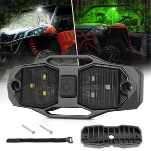 Lumière d'ambiance LED <span class=keywords><strong>de</strong></span> lecture <span class=keywords><strong>de</strong></span> carte pour intérieur <span class=keywords><strong>de</strong></span> voiture 12V, avec lentille fumée blanche et verte, pour UTV, VR, SUV, camions - Product Image 1