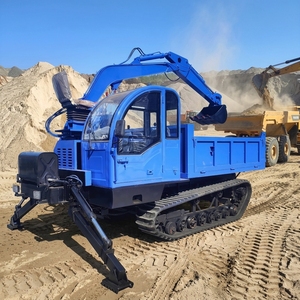 Instalación de Brazo Excavador en Camión Volquete de 8 Toneladas con Orugas de Goma para Carga y Descarga de Materiales de Arena en el Patio de Minería - Product Image 1