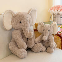 Peluche personnalisée pour enfants, animal en peluche doux, éléphant gris mignon, jouets en peluche