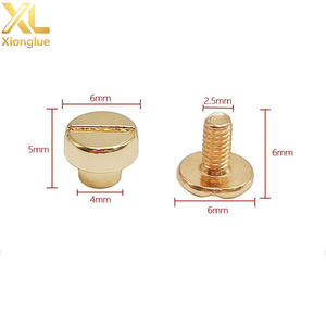 Connecteurs à tête sphérique réglables DIY en métal pour sacs, anneaux en D latéraux, rivets pour poignées de sacs en cuir, Remaches De Anillo En D - Product Image 2