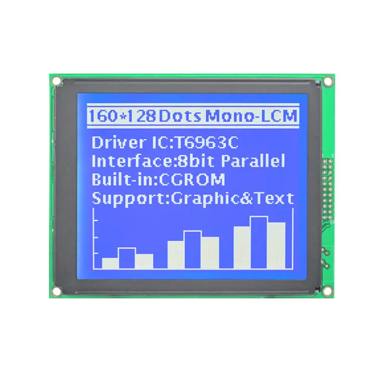 Industriële Lcd <span class=keywords><strong>160X128</strong></span> Stn Monochrome Grafische Lcd <span class=keywords><strong>Display</strong></span> 160128 Lcd Module UC6963 Controller