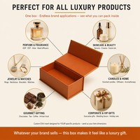 Boîte à parfum magnétique à couvercle rabattable en terre cuite de qualité supérieure, en carton rigide, pour emballage de parfum EDP EDT, avec estampage à chaud personnalisé pour la marque