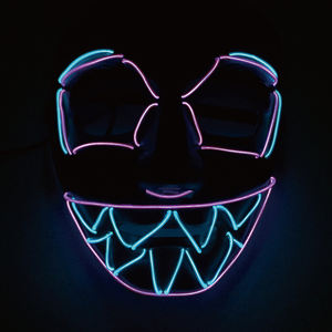 หน้ากากกะโหลกศีรษะแบบชาร์จไฟ LED ได้หน้ากากคอสเพลย์น่ากลัวสำหรับงานปาร์ตี้เทศกาลฮาโลวีนอุปกรณ์เสริมเครื่องแต่งกายที่สมบูรณ์แบบ - Product Image 3