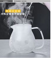Bouilloire en verre borosilicate compatible cuisinière et micro-ondes avec couvercle-filtre en acier inoxydable pour thé en vrac et thé fleuri