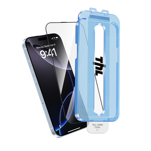 <span class=keywords><strong>Vetro</strong></span> <span class=keywords><strong>Temperato</strong></span> 9H HD Trasparente 2.5D con Bordo in Seta Nera per <span class=keywords><strong>iPhone</strong></span> 12/<span class=keywords><strong>13</strong></span>/14/15 <span class=keywords><strong>Pro</strong></span> Max, con Kit di Installazione Facile - Product Image 1