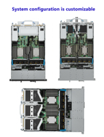 Serveur Rack R770 PowerEdge 2U, double socket Intel Xeon 6 6700, 8 To de RAM, GPU pris en charge, système d'entraînement IA pour centre de données