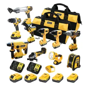 Remise! !! Kits combinés sans fil lithium-ion de qualité supérieure EKIIV 4,0 ah 5,0 ah 6,0 ah 20 volts 20 V max trousse à 15 outils