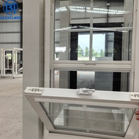 Fenêtre simple à battant en PVC à prix d'usine, design à grille inclinable, coulissante et étanche, pour maisons