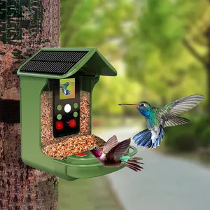 Cloud Store Bird Videos Birdwatching Motion Detection Smart Solar Powered Bird Feeder With Wireless Camera