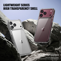 Coque de téléphone transparente anti-jaunissement pour iPhone 15 16 17 18 Pro Max, protection antichoc en PC cristal HD