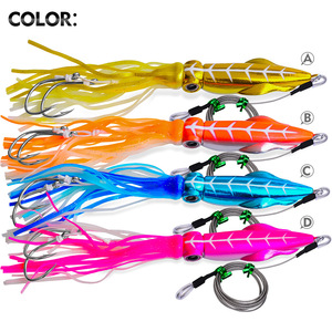 WildTrek 115g-261g Esca Luminosa per Calamari con Filo in Acciaio, Esca per Acqua Salata per Tonno, Kingfish, Spigola, Pesca in Lago e Fiume - Product Image 2