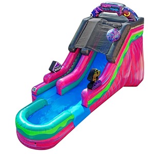 Toboggan gonflable néon lumineux <span class=keywords><strong>15</strong></span> pieds, <span class=keywords><strong>pour</strong></span> usage humide ou sec, commercial, <span class=keywords><strong>pour</strong></span> enfants, <span class=keywords><strong>pour</strong></span> <span class=keywords><strong>location</strong></span> lors de fêtes d'été - Product Image 1