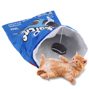 Kantong tidur terowongan kucing <span class=keywords><strong>Crinkle</strong></span> dapat dilipat gaya lucu sandaran tempat bermain hemat ruang untuk kucing semua ukuran usia Plus cocok untuk semua! - Product Image 1