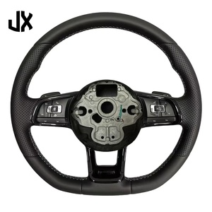 Volante de cuero completo para Volkswagen <span class=keywords><strong>Golf</strong></span> 7 <span class=keywords><strong>GTI</strong></span> <span class=keywords><strong>Golf</strong></span> R <span class=keywords><strong>MK7</strong></span> para VW Polo <span class=keywords><strong>GTI</strong></span> GTD Mk5 Jetta Passat B8 Tiguan Sharan Touran - Product Image 1