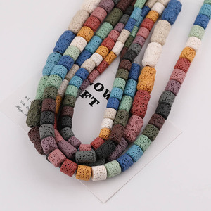 Cuentas sueltas redondas de roca volcánica natural, accesorios de joyería DIY para la fabricación de pulseras - Product Image 2